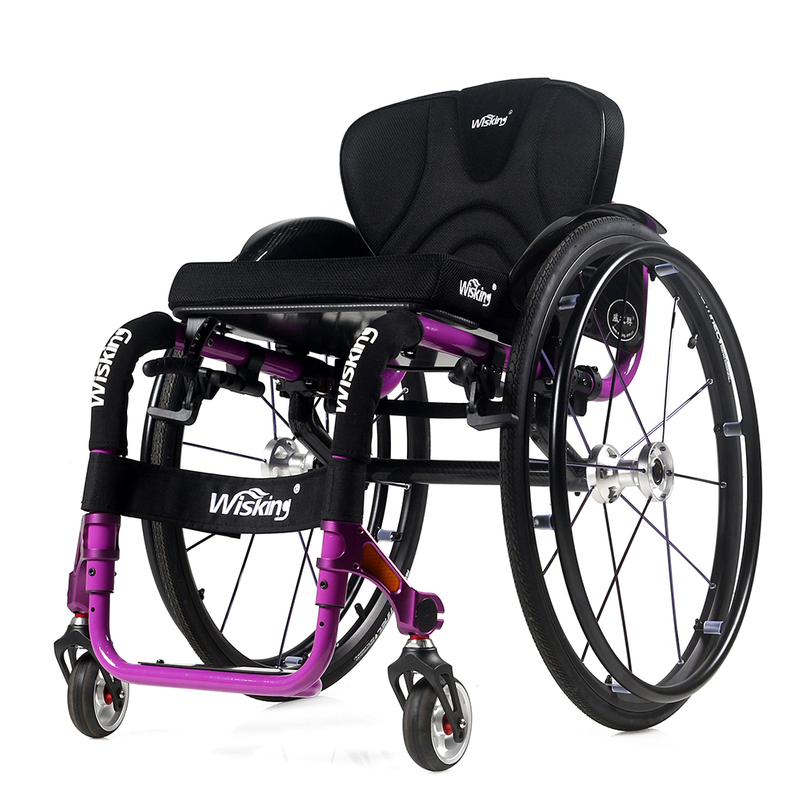abnehmbarer, ultraleichter und hochfester Aktivrollstuhl aus Aluminiumlegierung für Behinderte